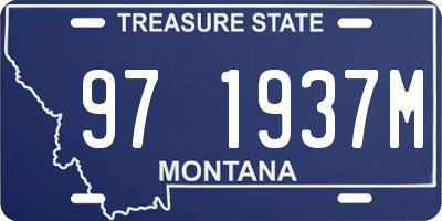 MT license plate 971937M