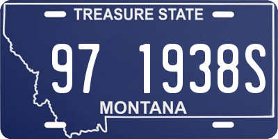MT license plate 971938S