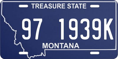 MT license plate 971939K