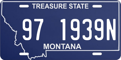 MT license plate 971939N