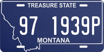 MT license plate 971939P