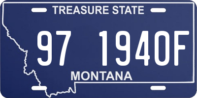 MT license plate 971940F