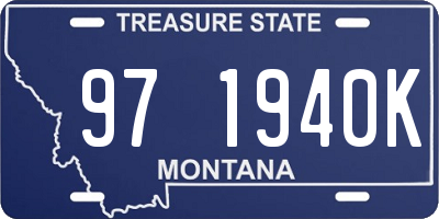 MT license plate 971940K