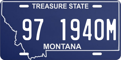MT license plate 971940M