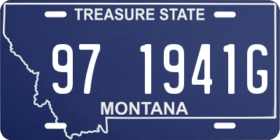 MT license plate 971941G