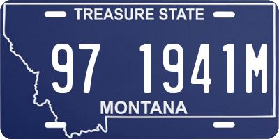 MT license plate 971941M