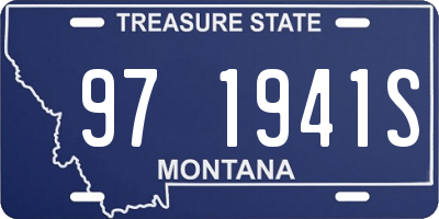 MT license plate 971941S