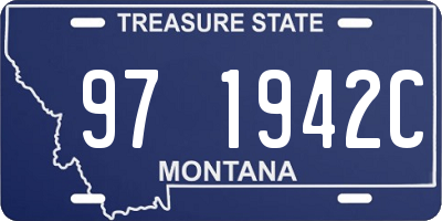 MT license plate 971942C