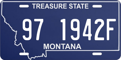 MT license plate 971942F