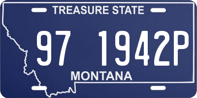 MT license plate 971942P