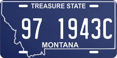 MT license plate 971943C