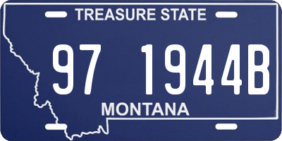MT license plate 971944B