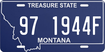 MT license plate 971944F
