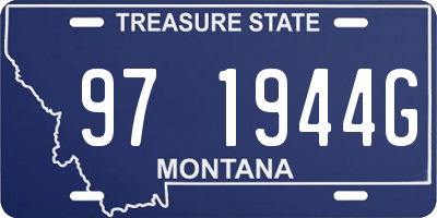 MT license plate 971944G