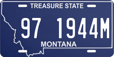 MT license plate 971944M