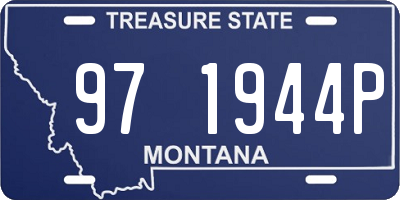 MT license plate 971944P