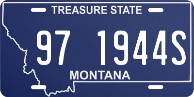 MT license plate 971944S