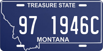 MT license plate 971946C