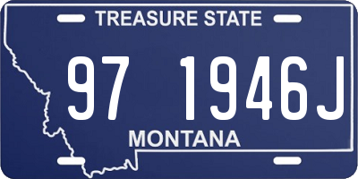 MT license plate 971946J