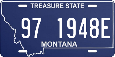 MT license plate 971948E