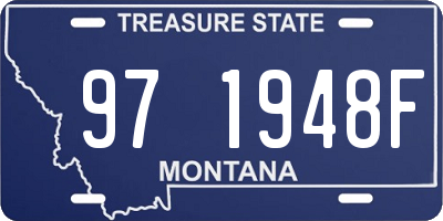 MT license plate 971948F