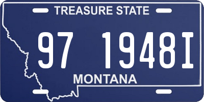 MT license plate 971948I
