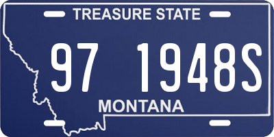 MT license plate 971948S