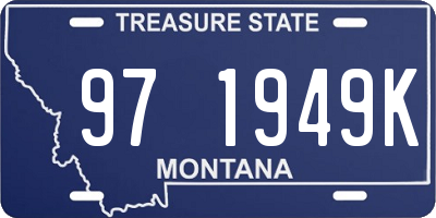MT license plate 971949K