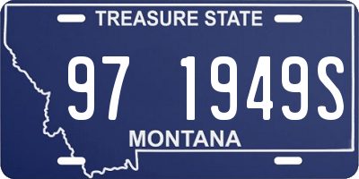 MT license plate 971949S