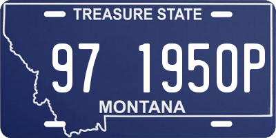 MT license plate 971950P