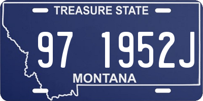 MT license plate 971952J