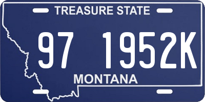 MT license plate 971952K