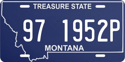 MT license plate 971952P