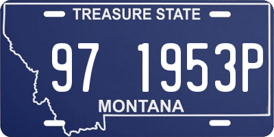 MT license plate 971953P