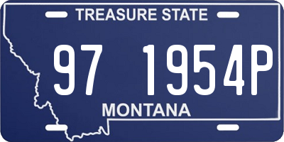 MT license plate 971954P