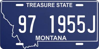 MT license plate 971955J