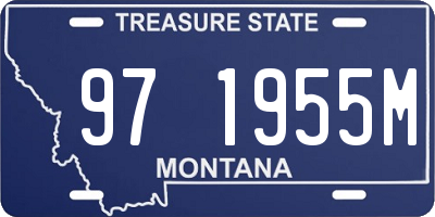 MT license plate 971955M