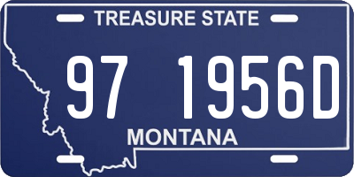 MT license plate 971956D