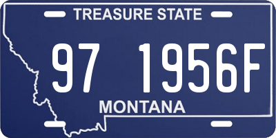 MT license plate 971956F