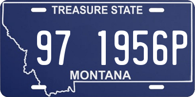 MT license plate 971956P