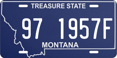 MT license plate 971957F