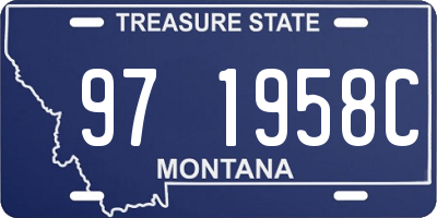MT license plate 971958C