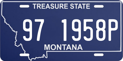 MT license plate 971958P