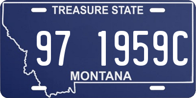 MT license plate 971959C