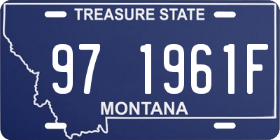 MT license plate 971961F