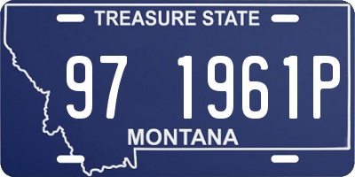 MT license plate 971961P