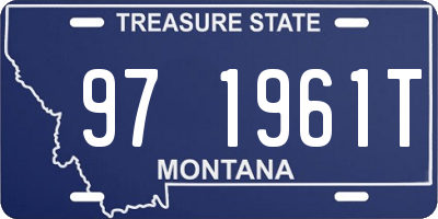 MT license plate 971961T
