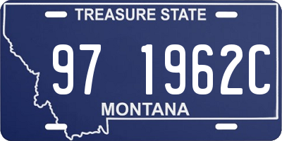 MT license plate 971962C
