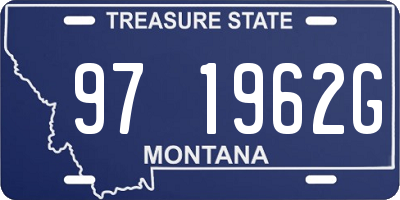 MT license plate 971962G