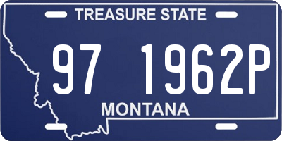 MT license plate 971962P